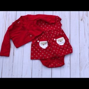 Baby Girls Santa Christmas Outfit